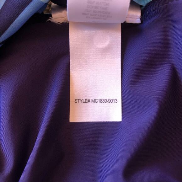 ModCloth NIP Clarice High-Waisted Bikini Bottom Blue Tropical Print Medium - Picture 10 of 10